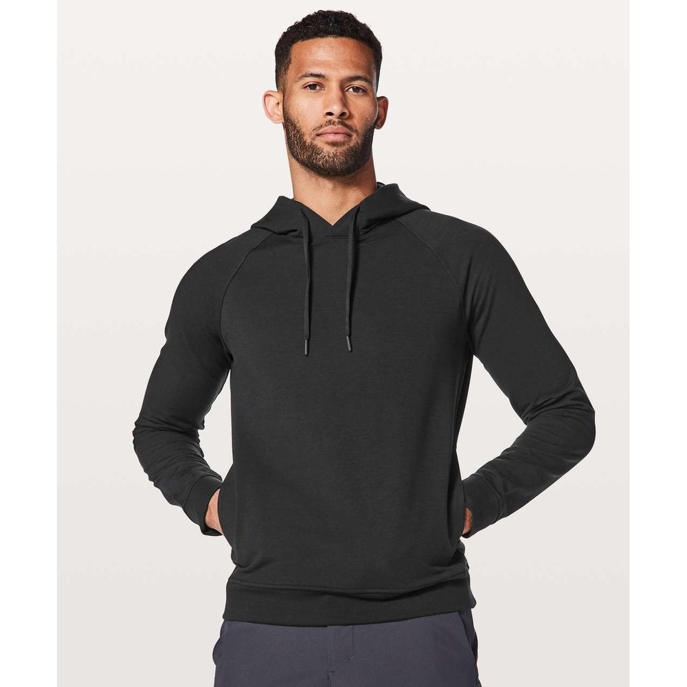 Lululemon City Sweat Hoodie Men's Small S Black Pullover French Terry Athleisure